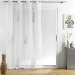 DOUCEUR D'INTERIEUR Voilage œillets (140 x 240 cm) Palmeor Argent Clearance