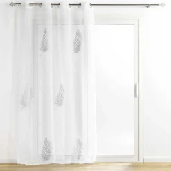 DOUCEUR D'INTERIEUR Voilage œillets (140 x 240 cm) Palmeor Argent Clearance