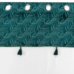 DOUCEUR D'INTERIEUR Voilage œillets (140 x 240 cm) Palmina Bleu canard Discount