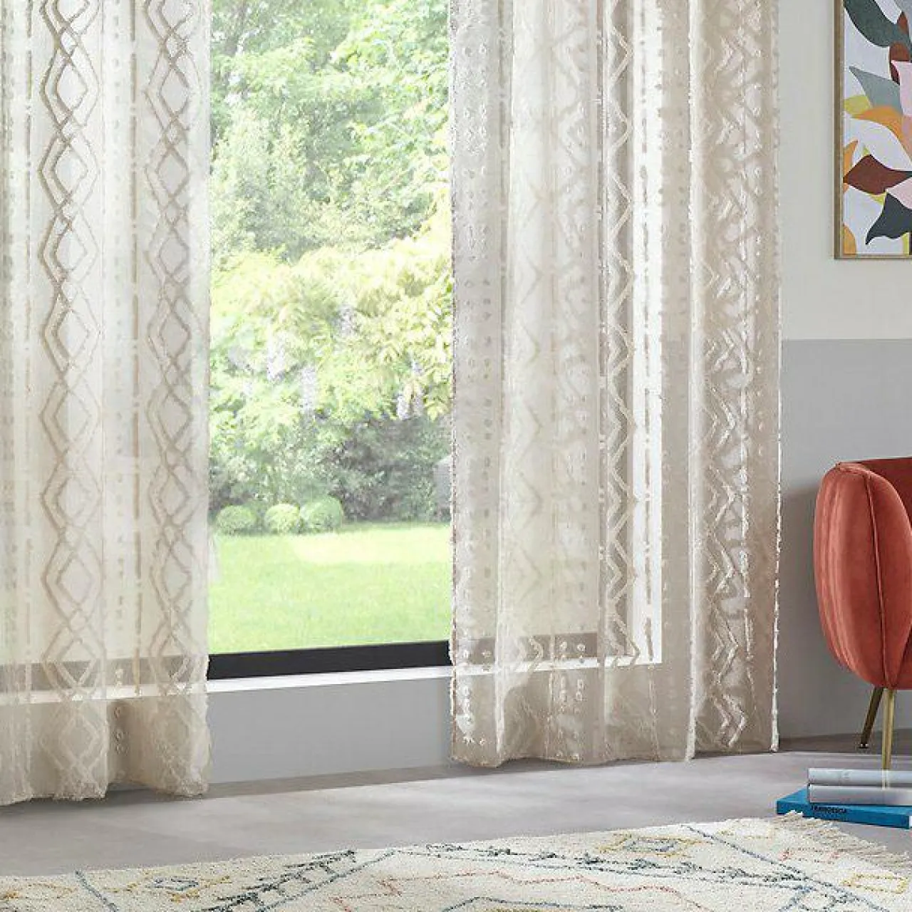 ATMOSPHERA Voilage œillets (140 x 240 cm) Salma Beige Clearance