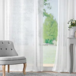 DOUCEUR D'INTERIEUR Voilage maille (140 x 240 cm) Naomie Blanc Hot