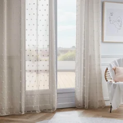 EMINZA Voilage oeillets pompons (140 x 240 cm) Emie Beige Hot
