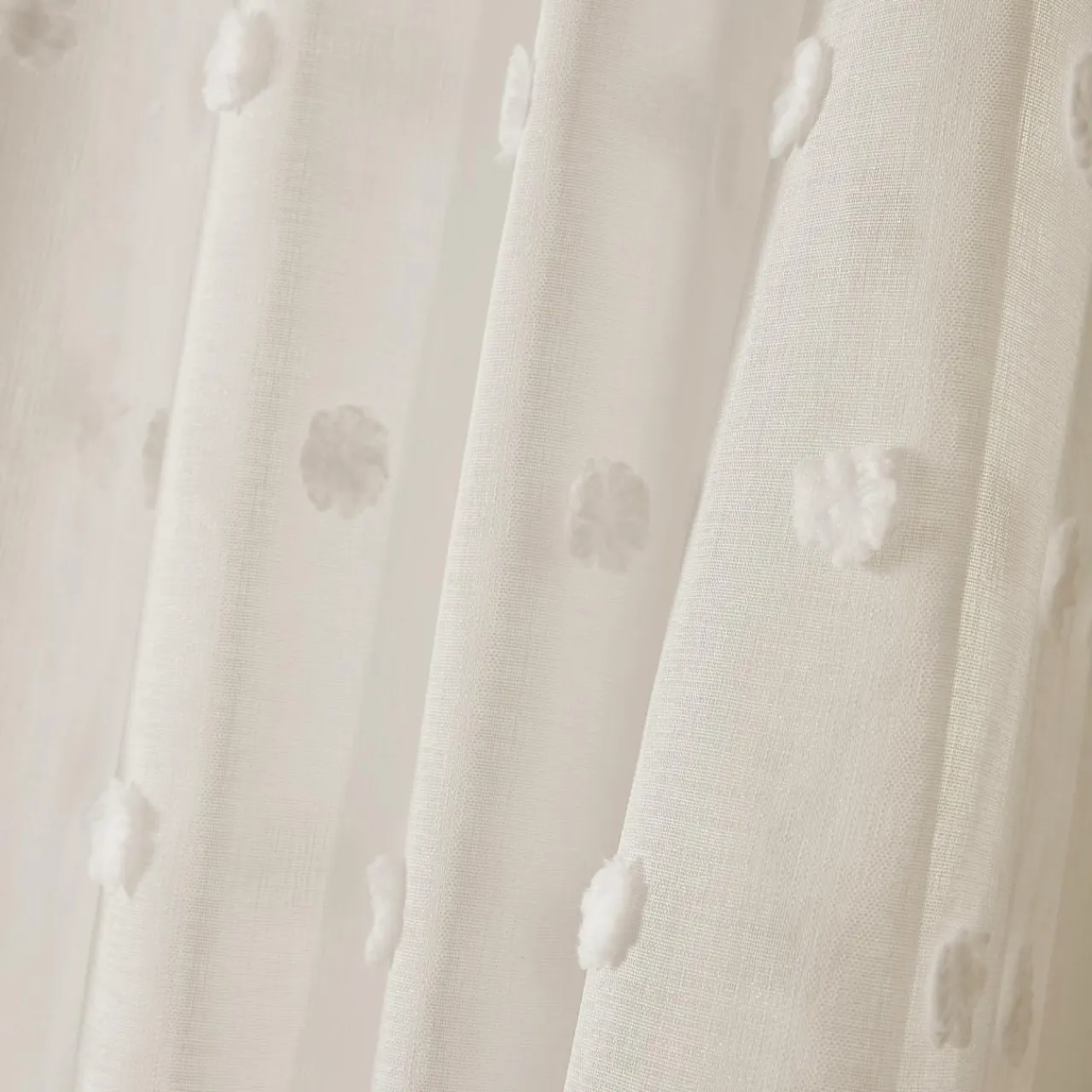 EMINZA Voilage oeillets pompons (140 x 240 cm) Emie Beige Hot