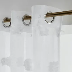 EMINZA Voilage oeillets pompons (180 x 240 cm) Suzie Blanc Best