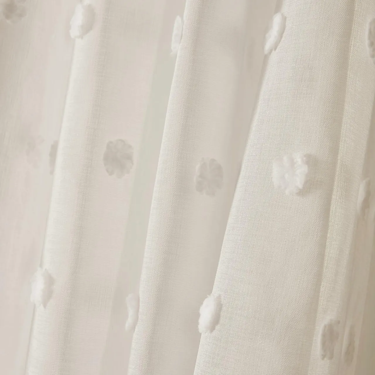 EMINZA Voilage oeillets pompons (280 x 240 cm) Emie Beige New