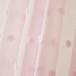EMINZA Voilage oeillets pompons (140 x 240 cm) Emie Rose Hot