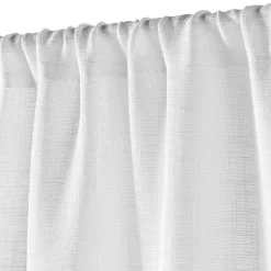 douceur d'intu017drieur Voilage passe tringle effet lin tissé (90 x 200 cm) Haltona Blanc Clearance
