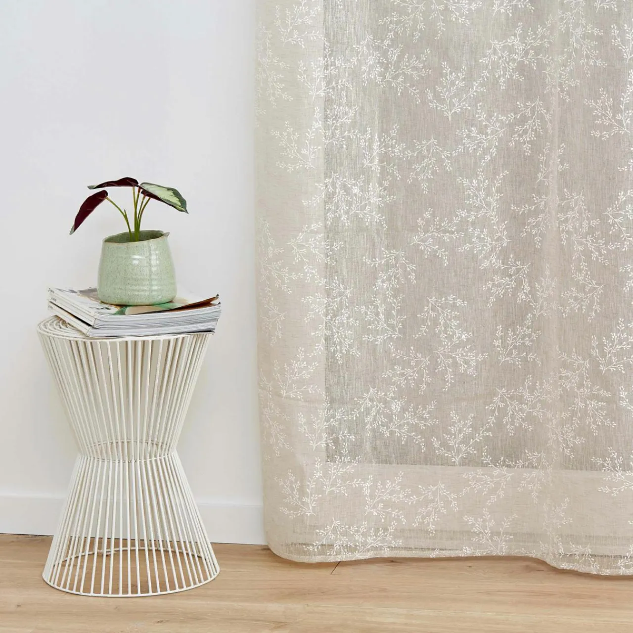DOUCEUR D'INTERIEUR Voilage tissé (140 x 280 cm) Karla Taupe New