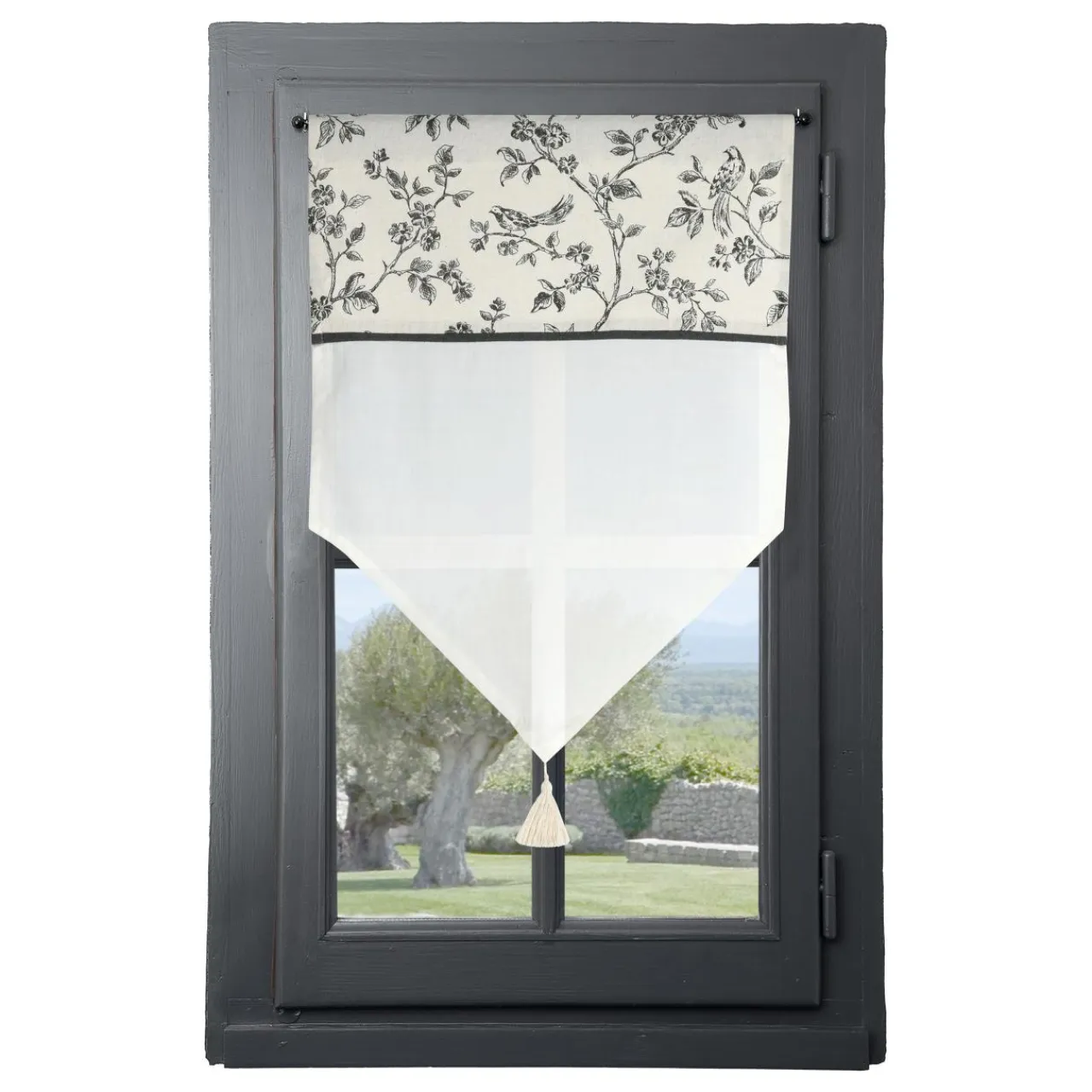 STOF Voilage vitrage passe-tringle (45 x 60 cm) Clarine Ecru Sale