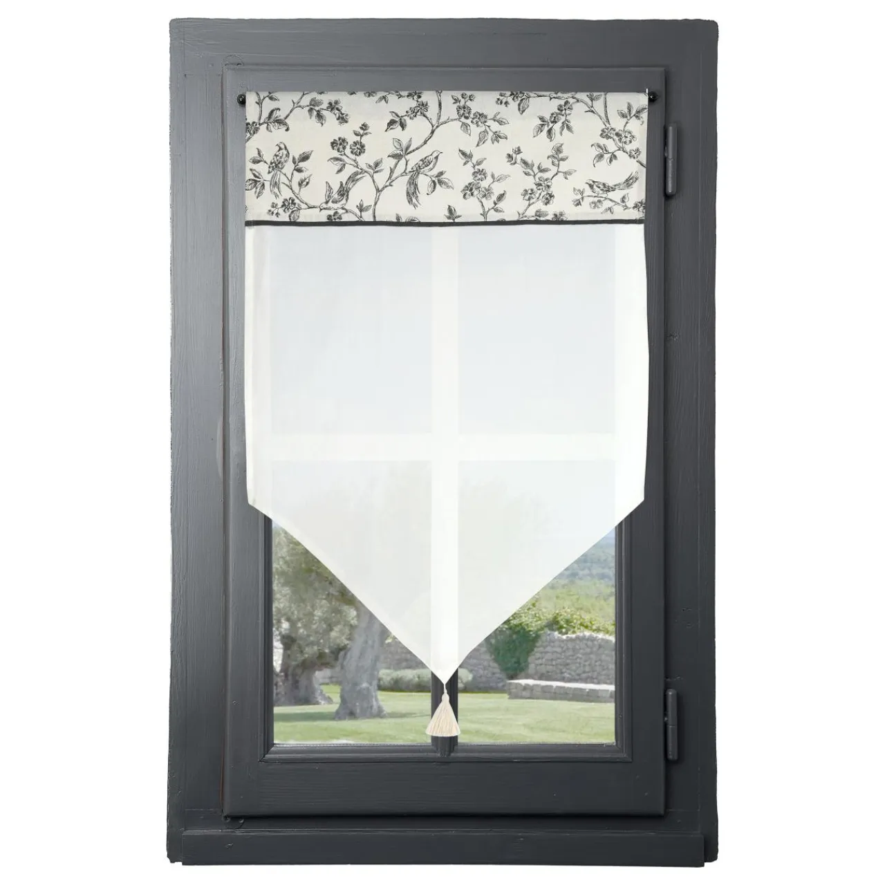 STOF Voilage vitrage passe-tringle (60 x 90 cm) Clarine Ecru Clearance