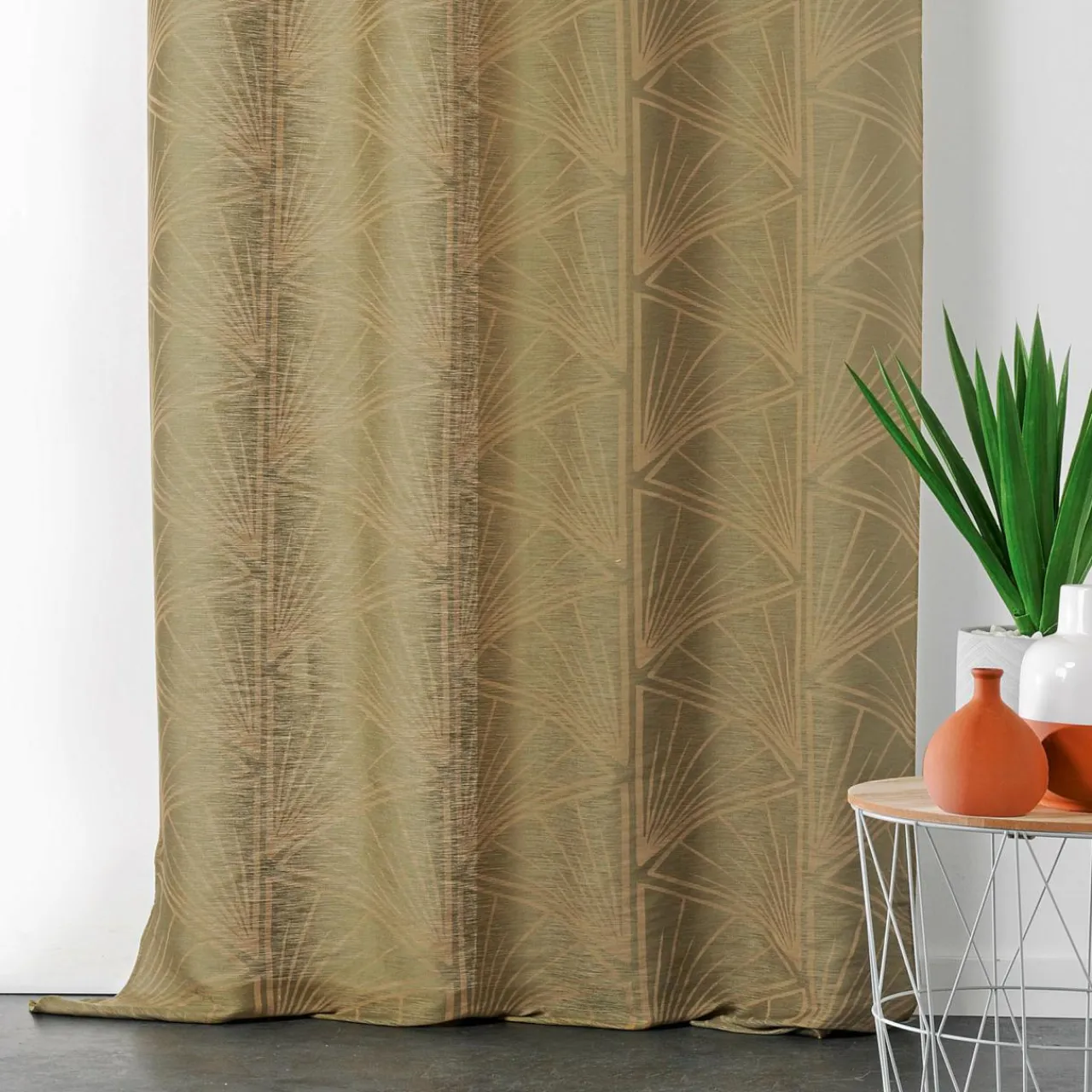 LINDER Voilage (140 x 275 cm) Cycas Vert kaki Hot