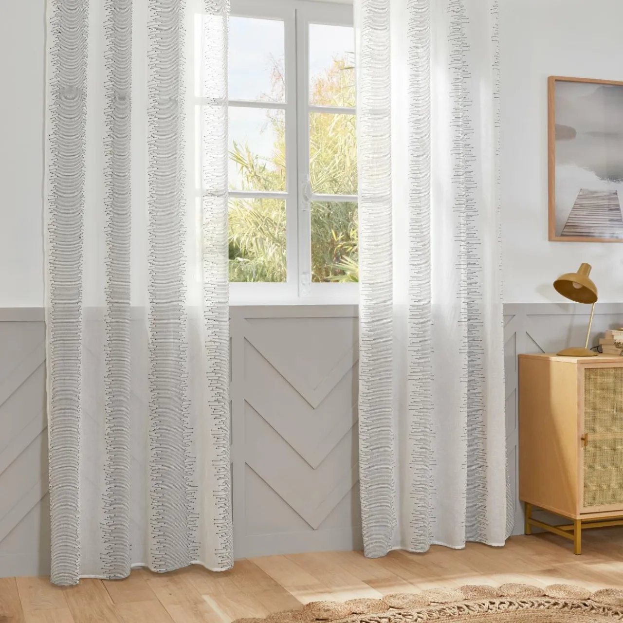 ATMOSPHERA Voilage (140 x 240 cm) Liah Blanc New