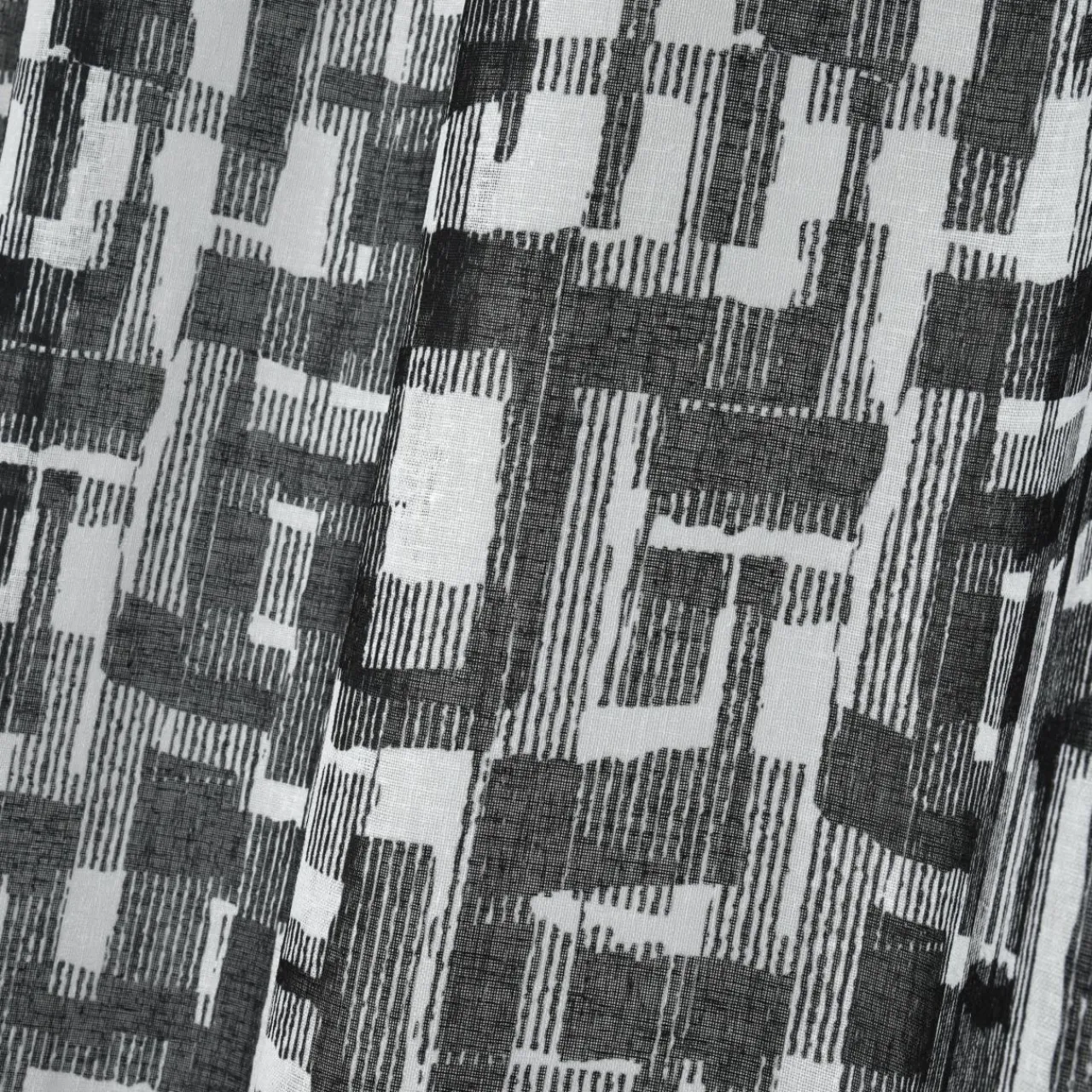 LOVELY CASA Voilage (140 x 260 cm) Linear Noir Clearance