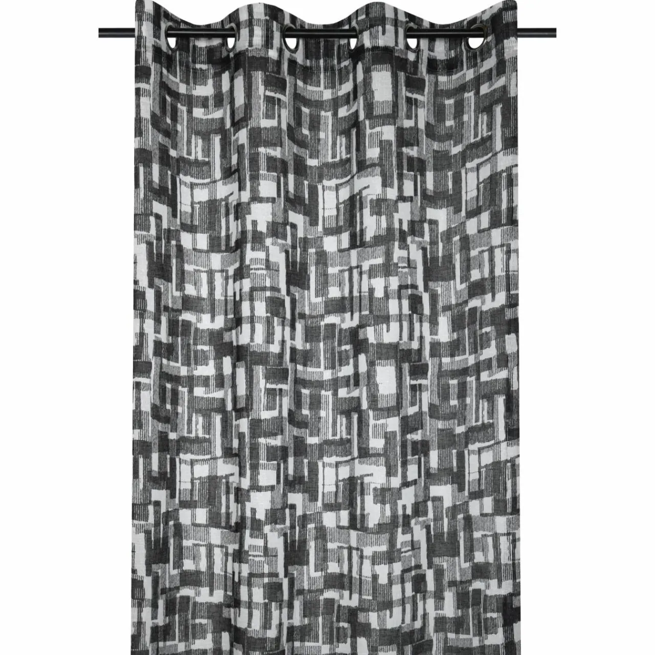 LOVELY CASA Voilage (140 x 260 cm) Linear Noir Clearance