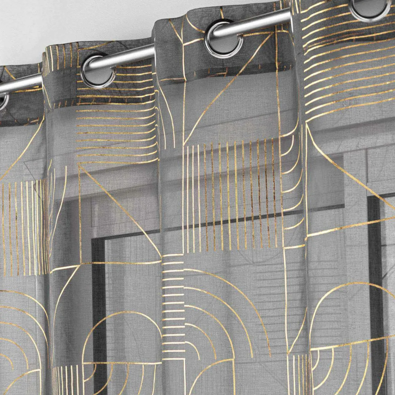 DOUCEUR D'INTERIEUR Voilage (140 x 240 cm) Lineor Gris Anthracite