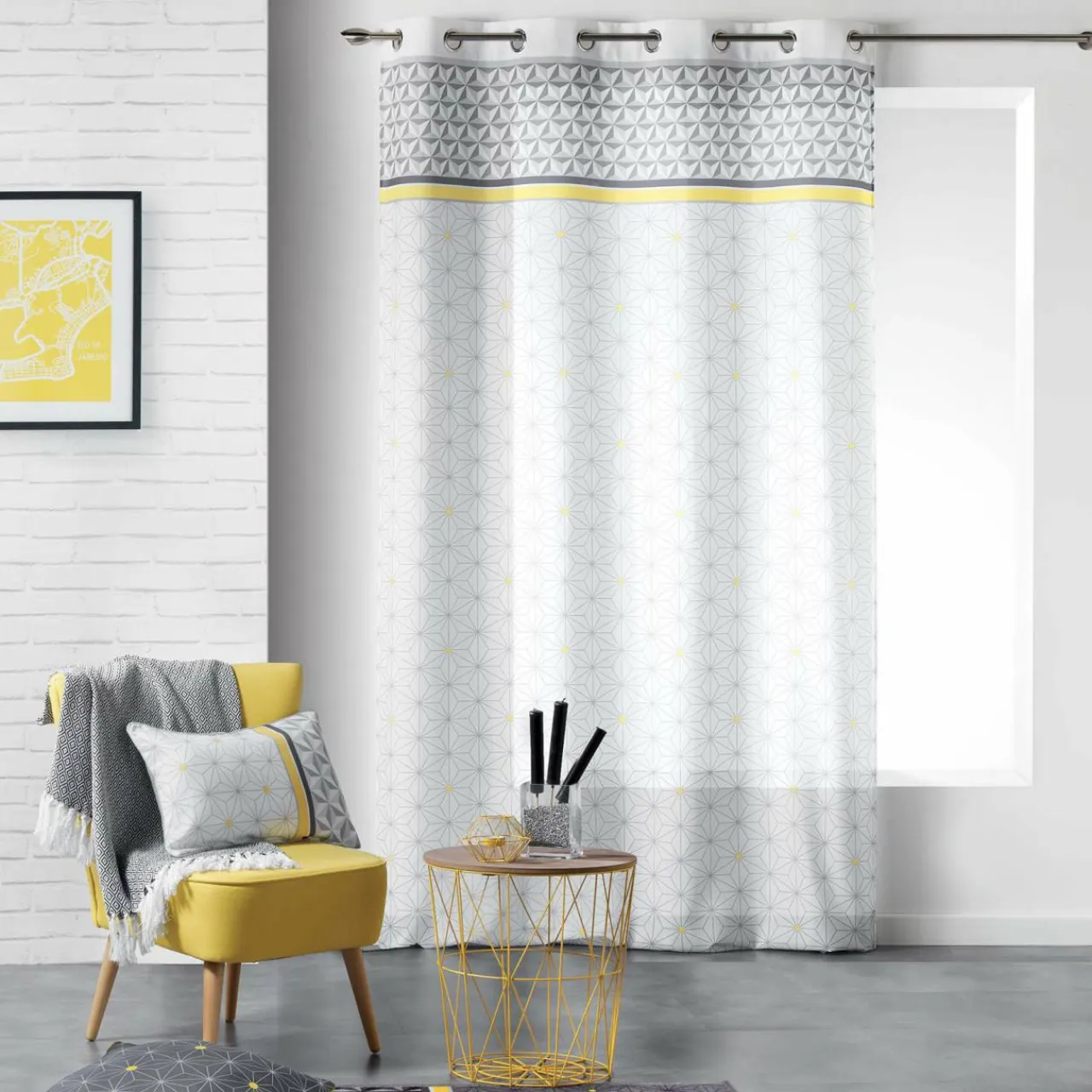 DOUCEUR D'INTERIEUR Voilage (140 x 240 cm) Mirade Jaune Online