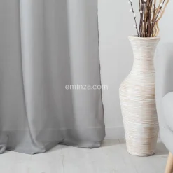 LINDER Voilage (145 x H240 cm) Givrée Gris perle Gris clair Clearance